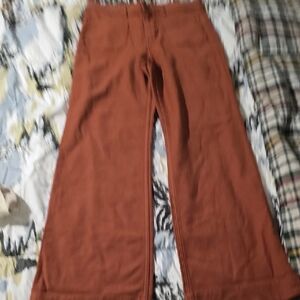Faherty Rust Wide-Leg Pants